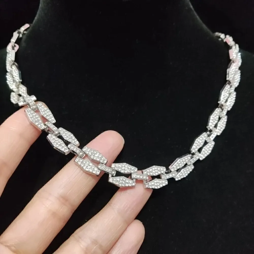 Iced Out Hip Hop Blade Necklace